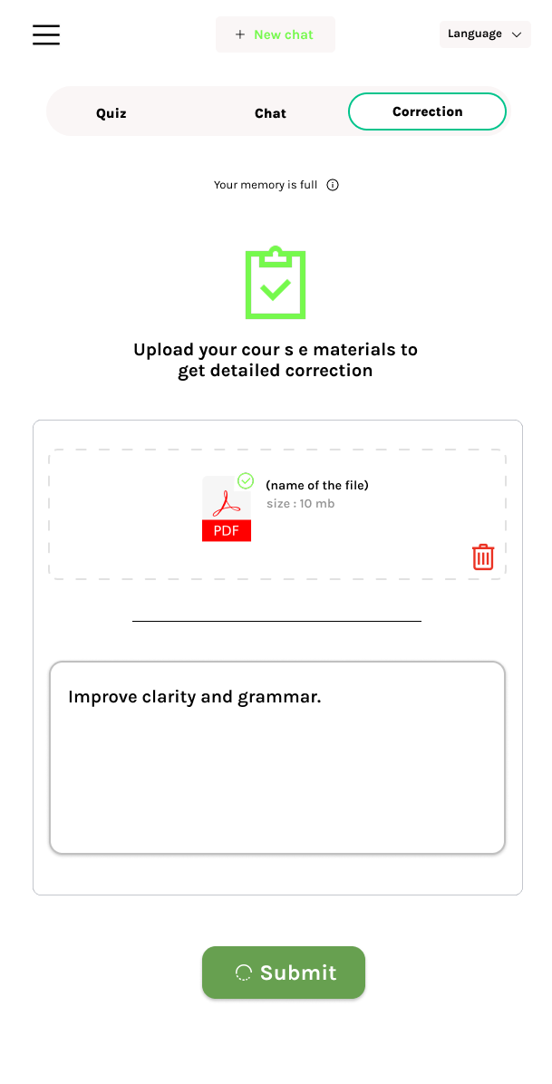 Correction Processing